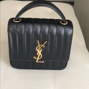 New Saint Laurent Small Black Vicki shoulder bag